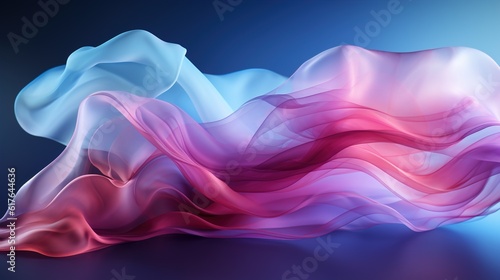 Whispers of Color: A Clean and Bright Abstract Banner in Blue, Purple, and Pink