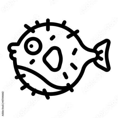 blowfish line icon