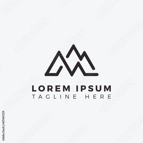 Abstract Modern Mountain logo design template