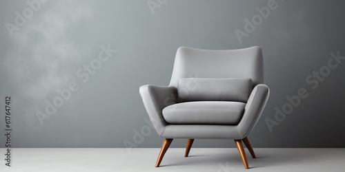 Armchair close up wallpaper  illustration for product presentation template  copy space background. 