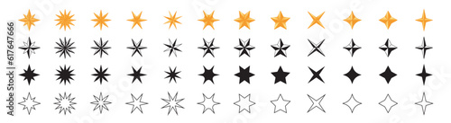 Star icon. Stars vector set. Collection.