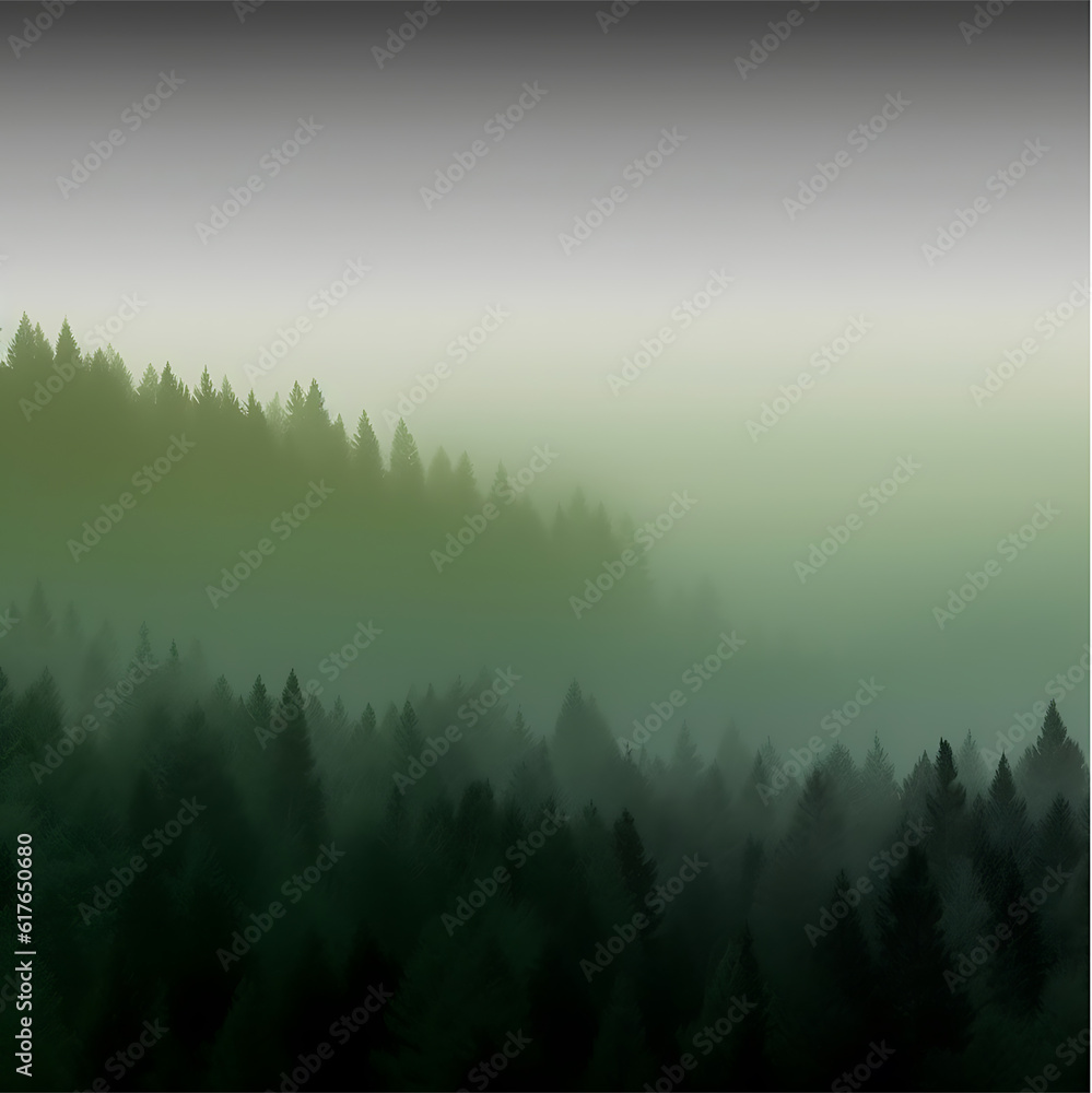 fog in the forest,ai generated fog in the forest,ai generated