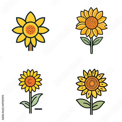 set of sunflowers