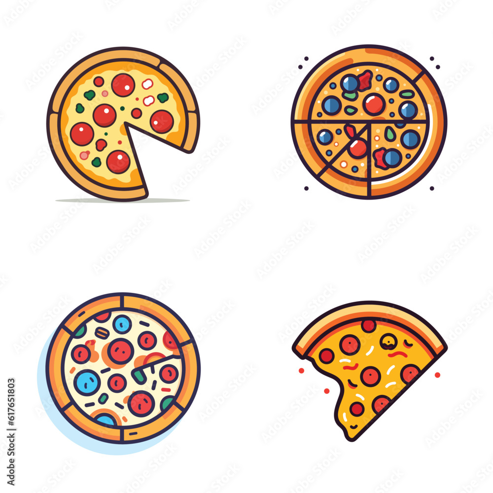 set of pizza