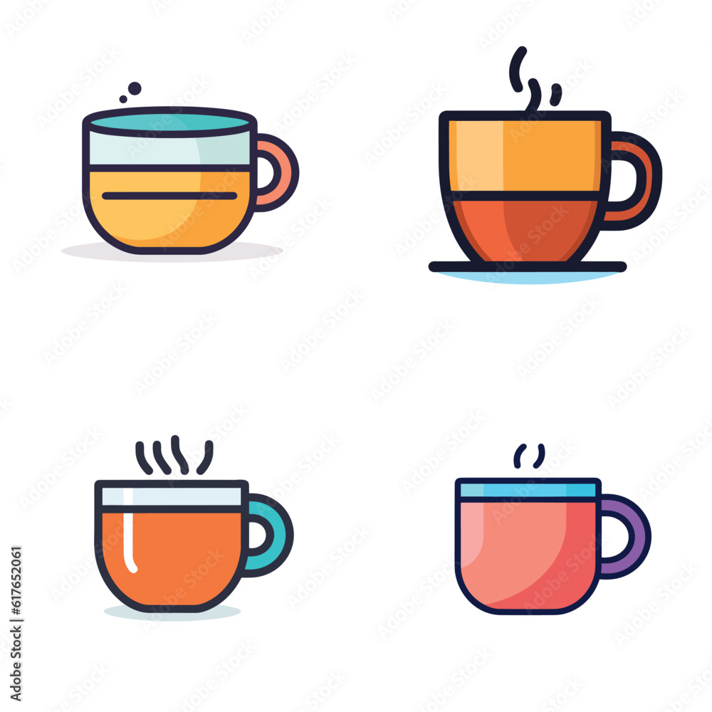 Obraz premium coffee cup illustrations