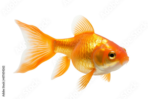 Obraz na plátne goldfish isolated on white background
