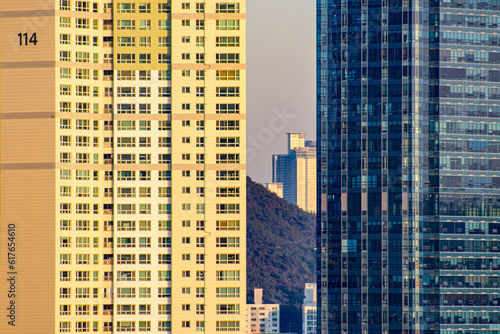 Skyscrapers in the morning.