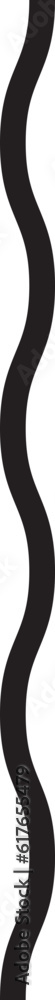 Wavy line vertical divider outline minimalist line art Wavy line vertical divider outline minimalist line art