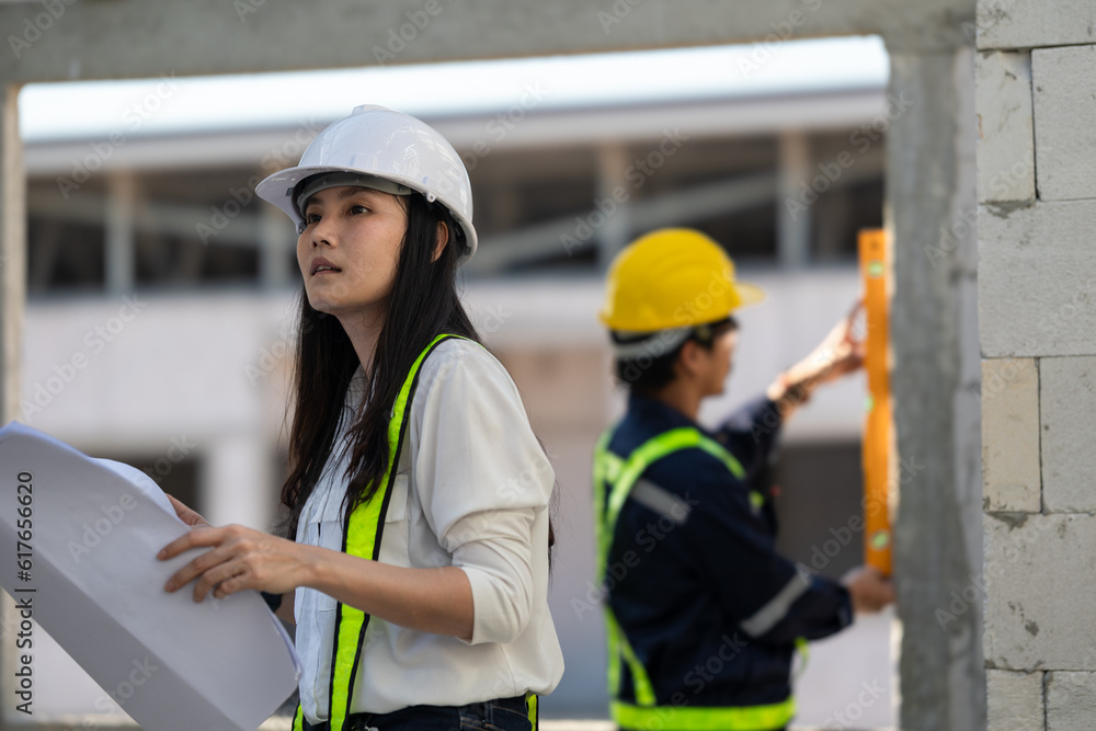 Progressive Construction Project Management with Engineers and Tablets - Blueprint Planning and On-Site Expertise Progressive Construction Project Management with Engineers and Tablets - Blueprint Planning and On-Site Expertise