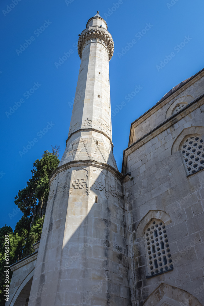 Minaret of Hajji Alija Mosque in Pocitelj village, Bosnia and Herzegovina