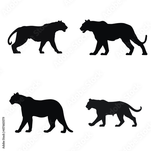 silhouettes of animals vector