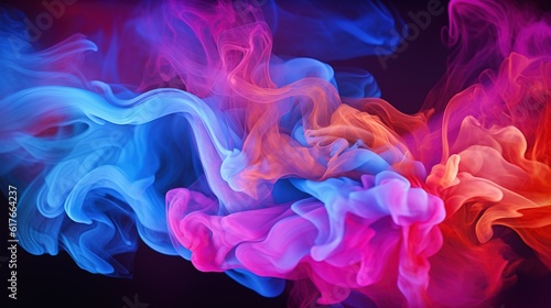 Versatile Neon Smoke Background  Transforming an Empty Dark Room with Smoke and Ultraviolet Light