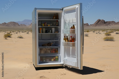 one fridge in the desert,generative.ai