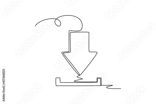 Continuous one line drawing Search web concept. Single line draw design vector graphic illustration.
