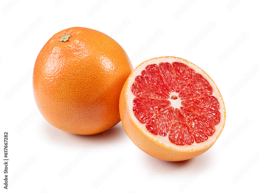 Grapefruit placed against a white background. Grapefruit placed against a white background.