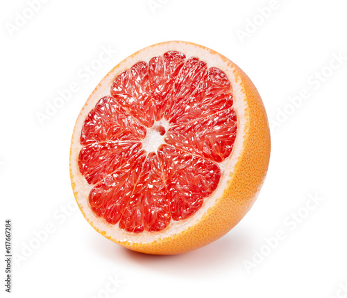 Grapefruit placed against a white background.