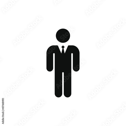 Businessman icon isolated on white background