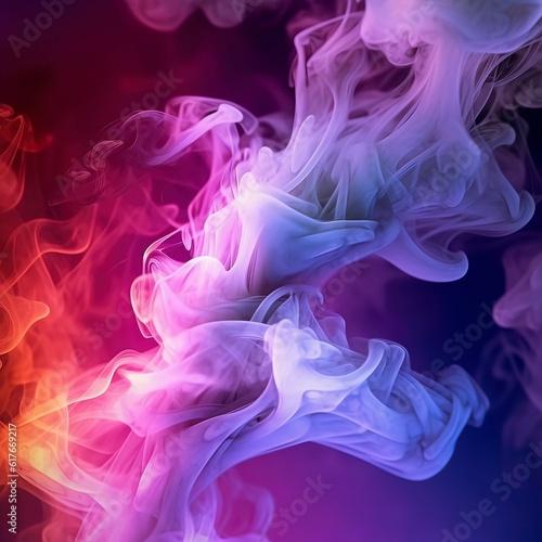  Abstarct colorful smoke background. Generative ai