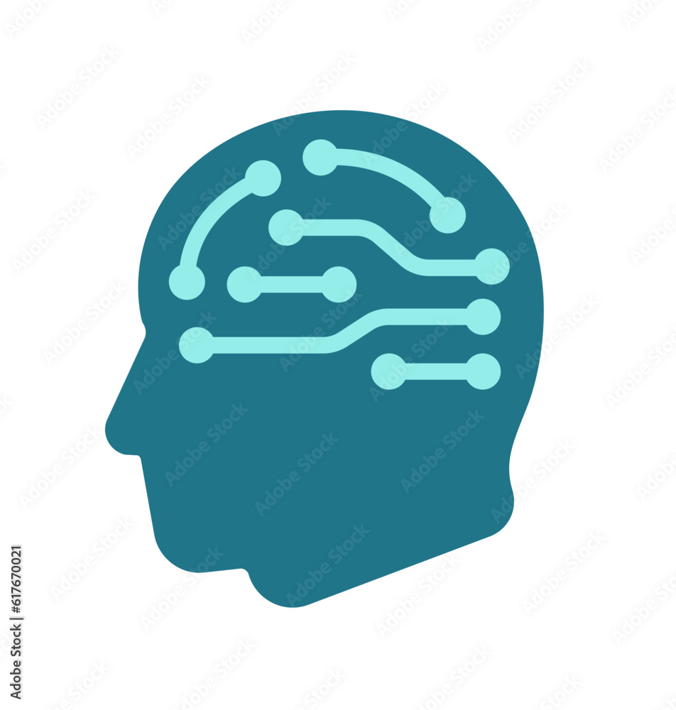 AI (Artificial Intelligence) vector icon illustration AI (Artificial Intelligence) vector icon illustration