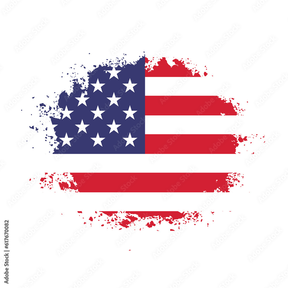 Grunge Usa Flag Vector Image. Independence Day of Usa Grunge Usa Flag Vector Image. Independence Day of Usa
