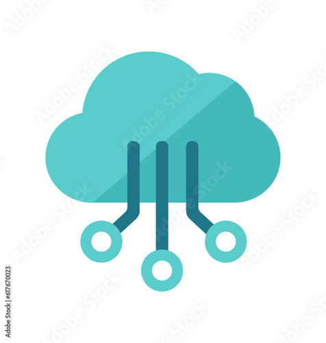 Cloud computing vector icon illustration