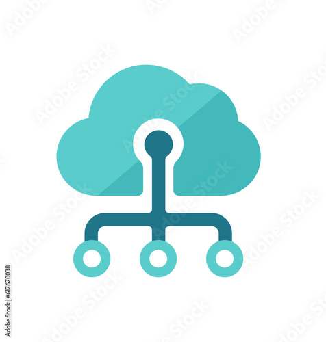 Cloud computing vector icon illustration
