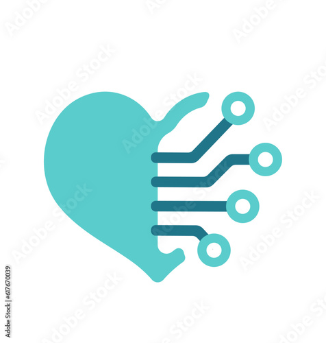 Digital healthcare vector icon illustration