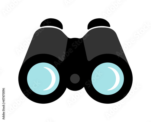 Binoculars, field glasses vector icon illustration