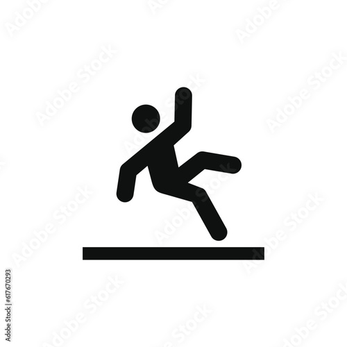 Wet floor icon isolated on white background