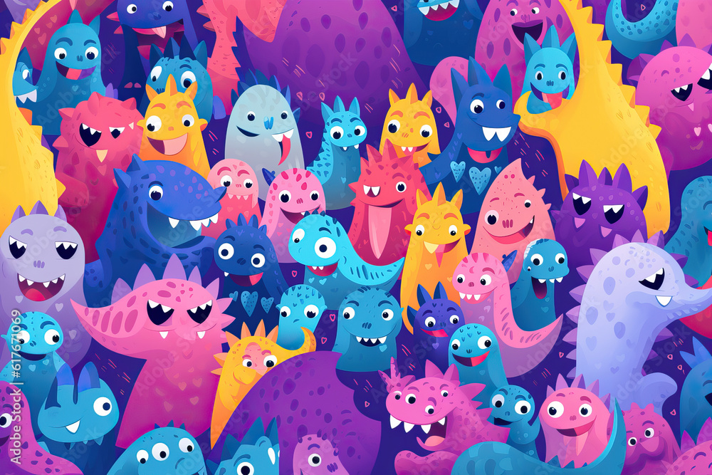 Motif sans couture avec des dinosaures sur fond coloré. Illustration vectorielle pour impression sur tissu, carte postale, papier d'emballage, produits cadeaux, papier peint, vêtements. Fond de bébé m Motif sans couture avec des dinosaures sur fond coloré. Illustration vectorielle pour impression sur tissu, carte postale, papier d'emballage, produits cadeaux, papier peint, vêtements. Fond de bébé m