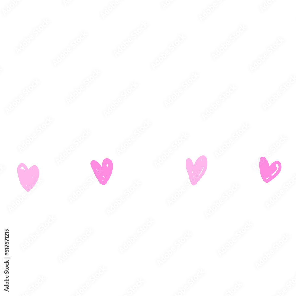 draw line heart pink