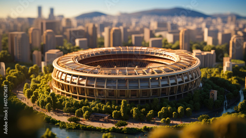 The beauty of a world-class football stadium that is magnificent and grand,ai generative. photo