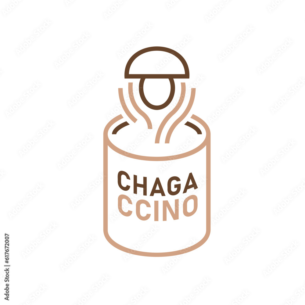 Chaggaccino icon, pictogram, sign in outline style. Chaggaccino icon, pictogram, sign in outline style.