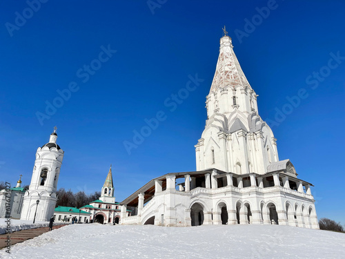 Ancient Voznesenskaya church in Kolomenskoye, Moscow, Russia