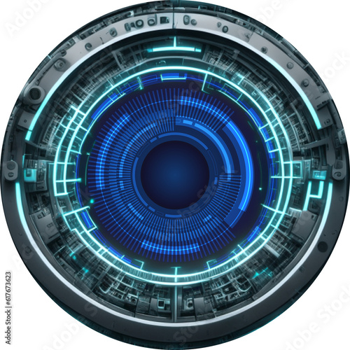 eye cyber circuit future technology concept background