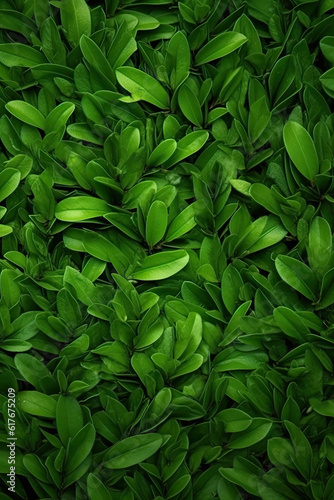 Fresh leaves seamless background. Created with Generative AI technology. 