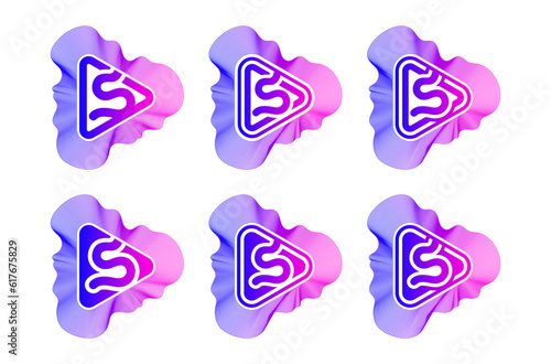Letter S play sound wave logo. This logo is perfect for music events, party, discos, record brands, and the like.