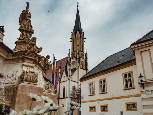 Wallpaper Mural Church of Assumption of St. Mary, German: Stadtpfarrkirche Maria Himmelfahrt, in Melk, Austria. Torontodigital.ca