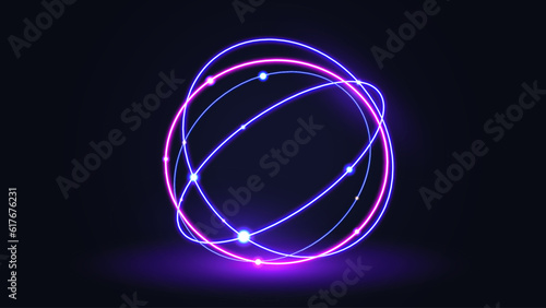 Circular tech science global light effect