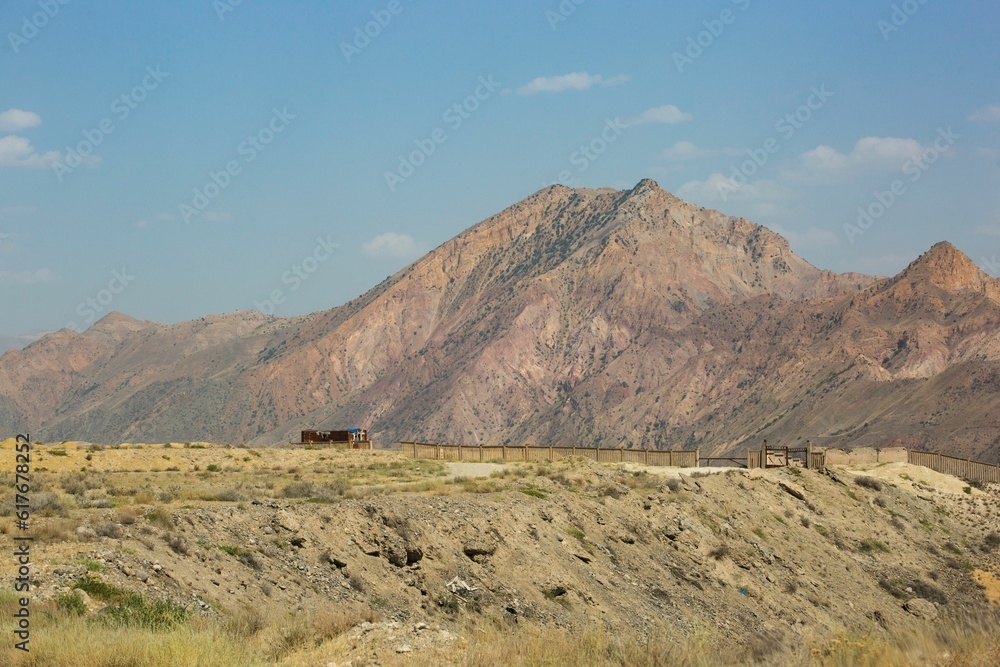 Landscape of Azat Reservoir between mountains