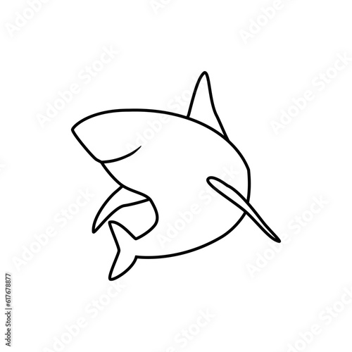 Shark icon vector. sea       life illustration sign. fish symbol or logo.