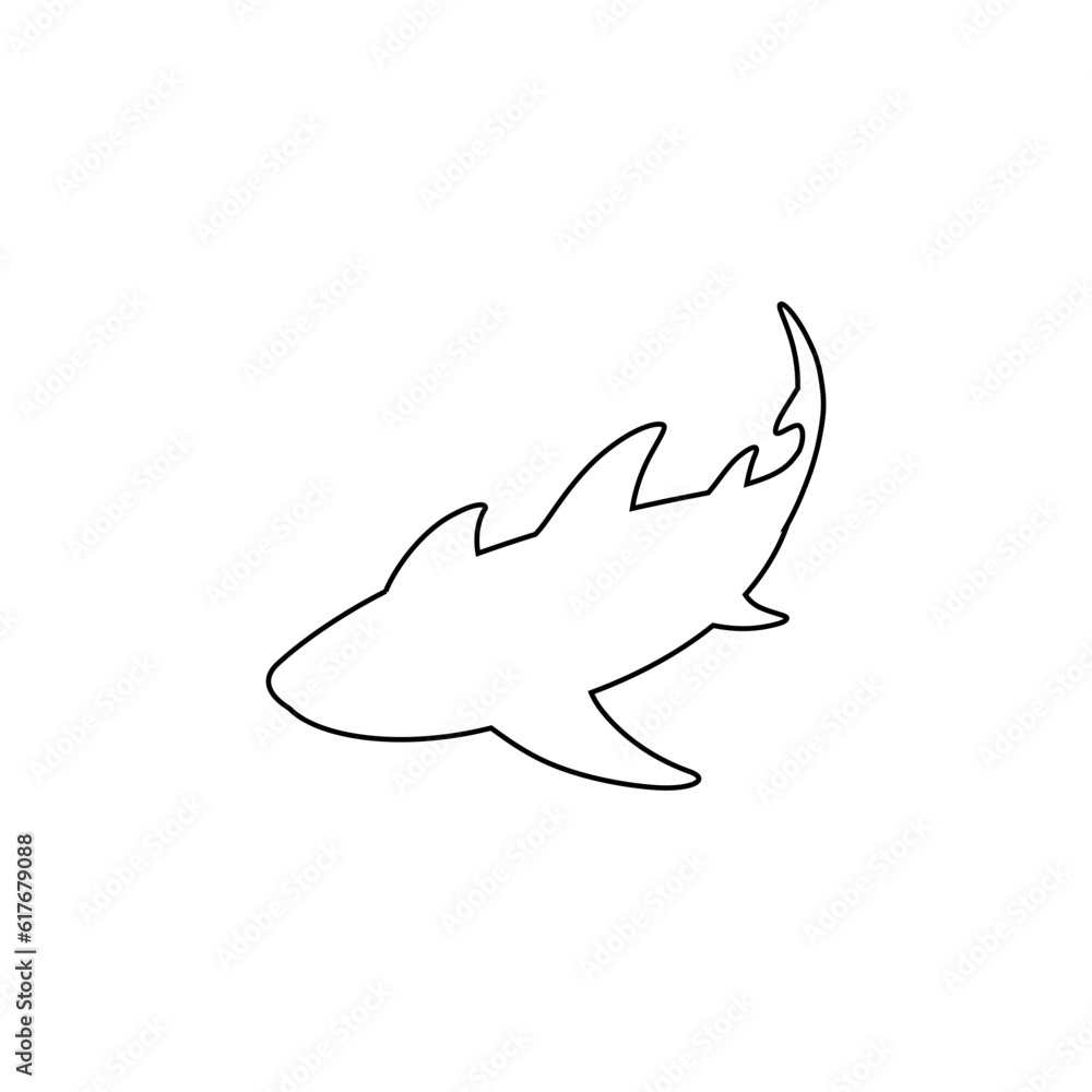 Obraz premium Shark icon vector. sea ​​life illustration sign. fish symbol or logo.