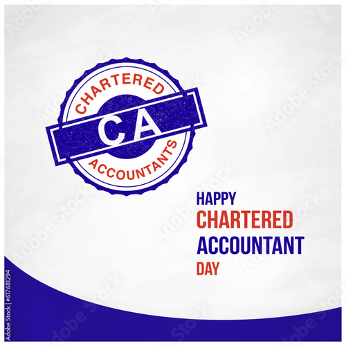 Happy Chartered Accountants Day Social Media Template Design Vector
