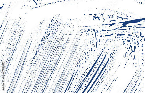 Grunge texture. Distress indigo rough trace. Drama