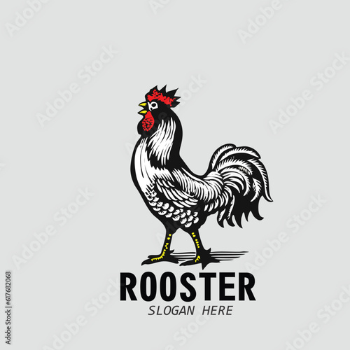 Design logo icon character mascot rooster