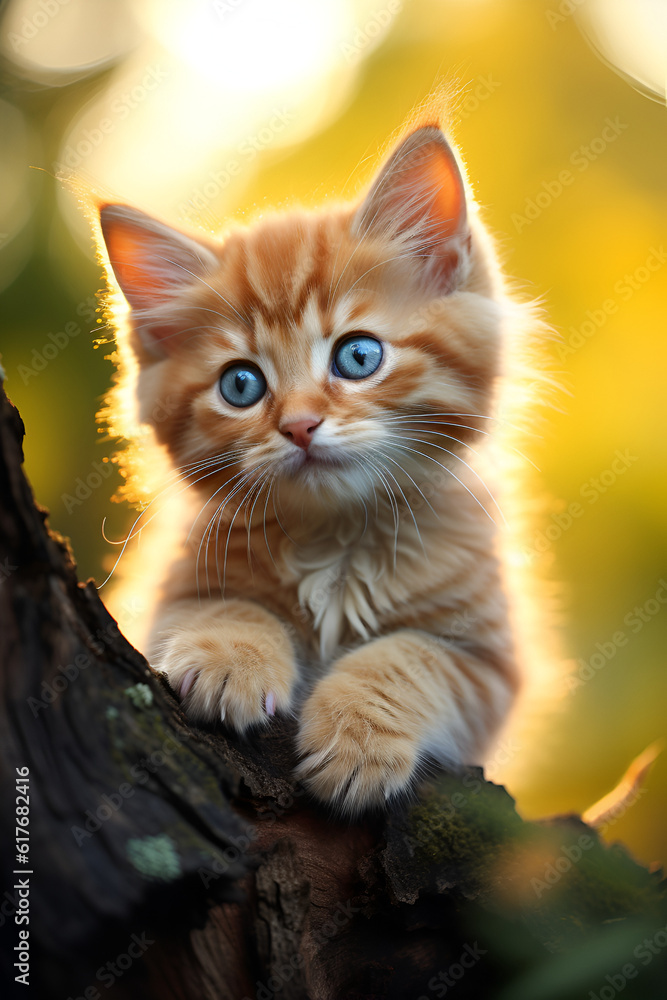 Obraz premium kitten in the garden