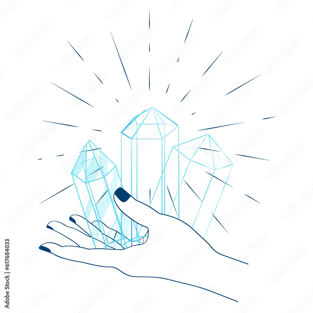 Celestial Mystical Line Hands with Blue Sparkly Outline Gradient Quartz Crystal. Esoteric Symbols
Celestial Mystical Line Hands with Blue Sparkly Outline Gradient Quartz Crystal. Esoteric Symbols