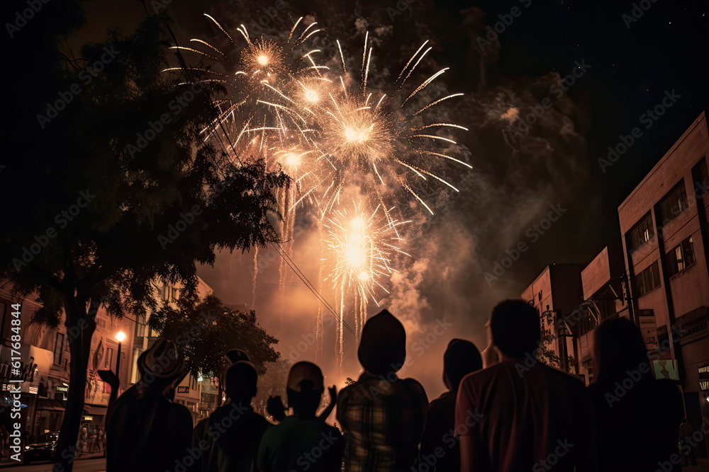  fireworks, colorful