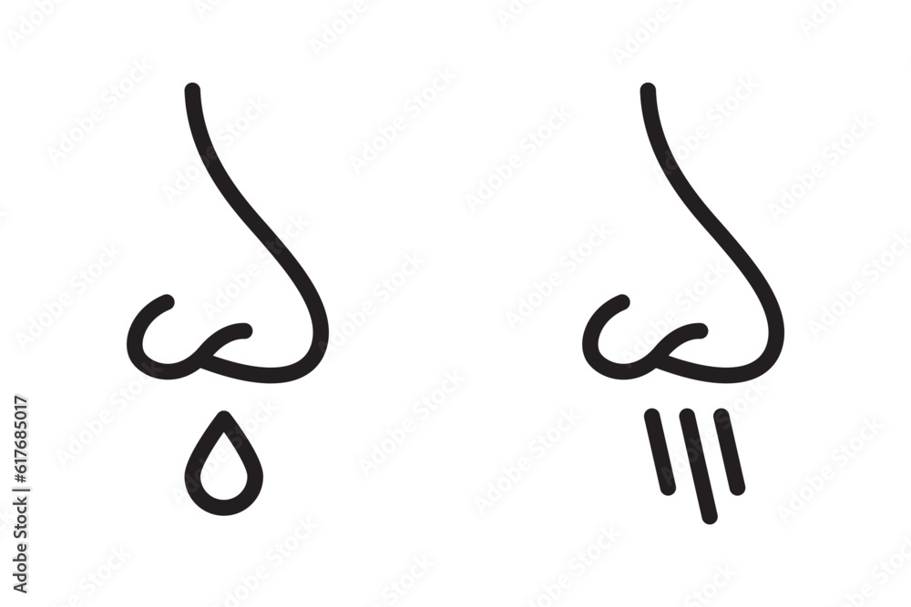 Obraz premium Runny nose icon. Vector illustration.