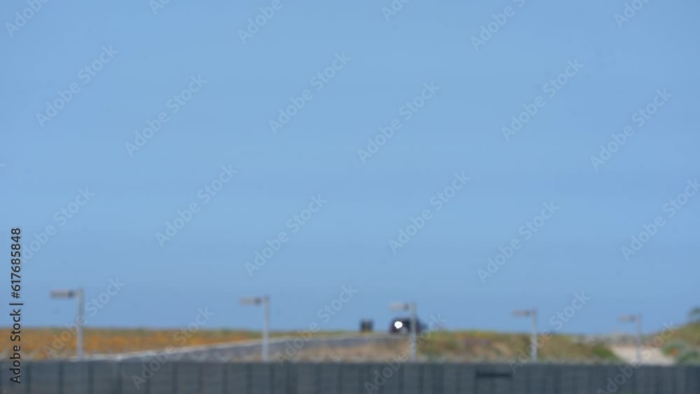 jet landing on airport runway